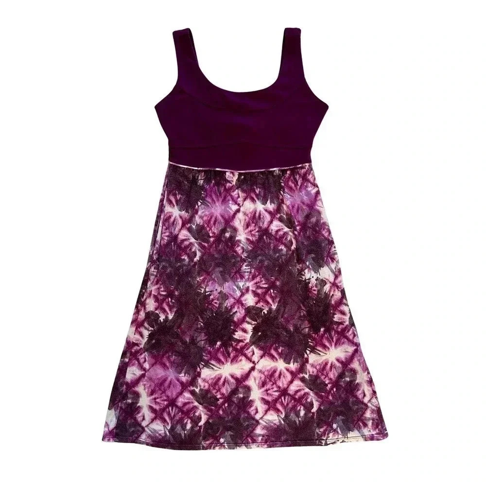 Athleta women’s “Sidekick” Tie Dye dress in Royal Purple size XS